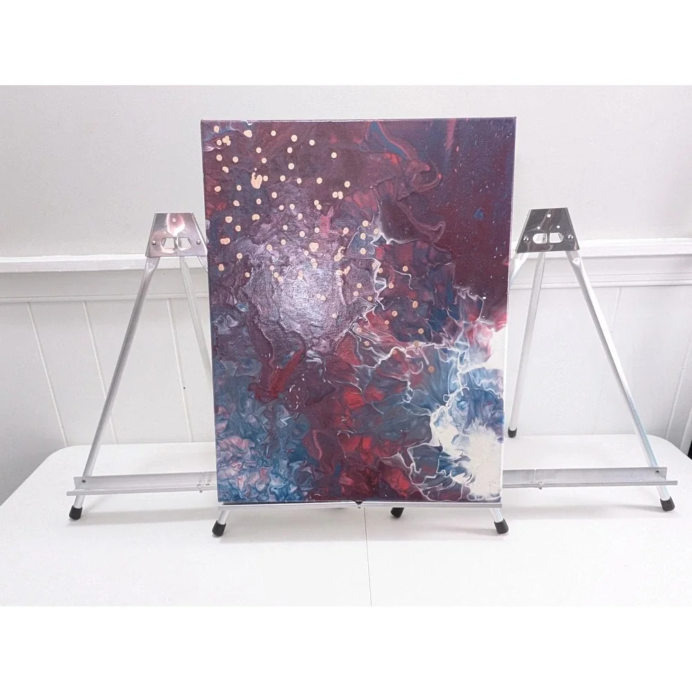 Aluminum Tabletop Easel Folding Tripod Display Stand Silver 17.5 Inch - 1 ONLY